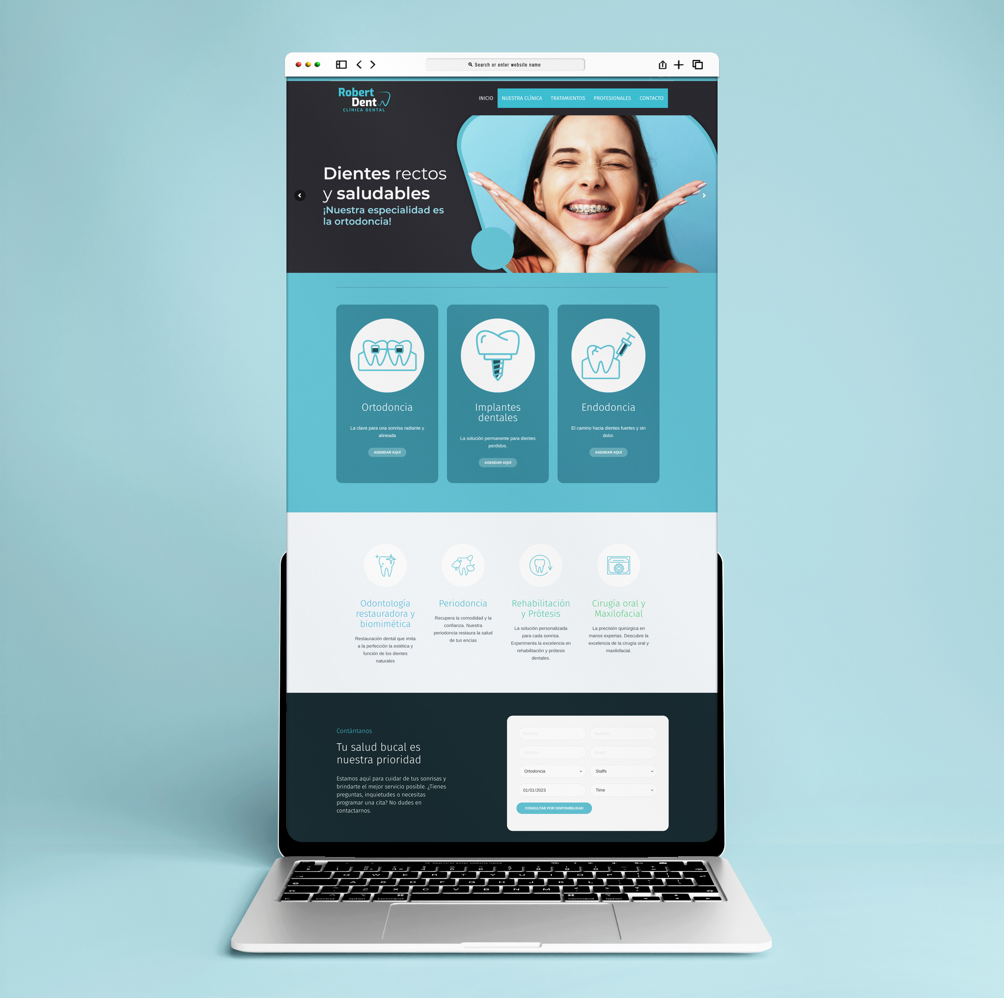Diseño web Clínica Robert Dent Santiago — SEO dental local